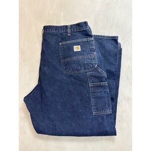 Carhartt FR Flame Resistant Carpenter Jeans Men Size 42x30 Dark‎ Wash Denim
